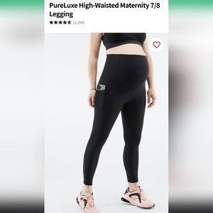 PureLuxe High-Waisted Maternity 7/8 Legging - XL - Black